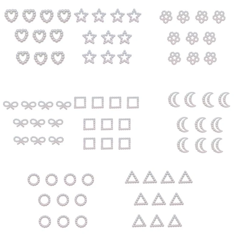 10pcs Plastic Multiple Type Pearl Appliques for DIY Hat Clothes Sewing Patches Handmade Headwear Hair Clip Applique Y166