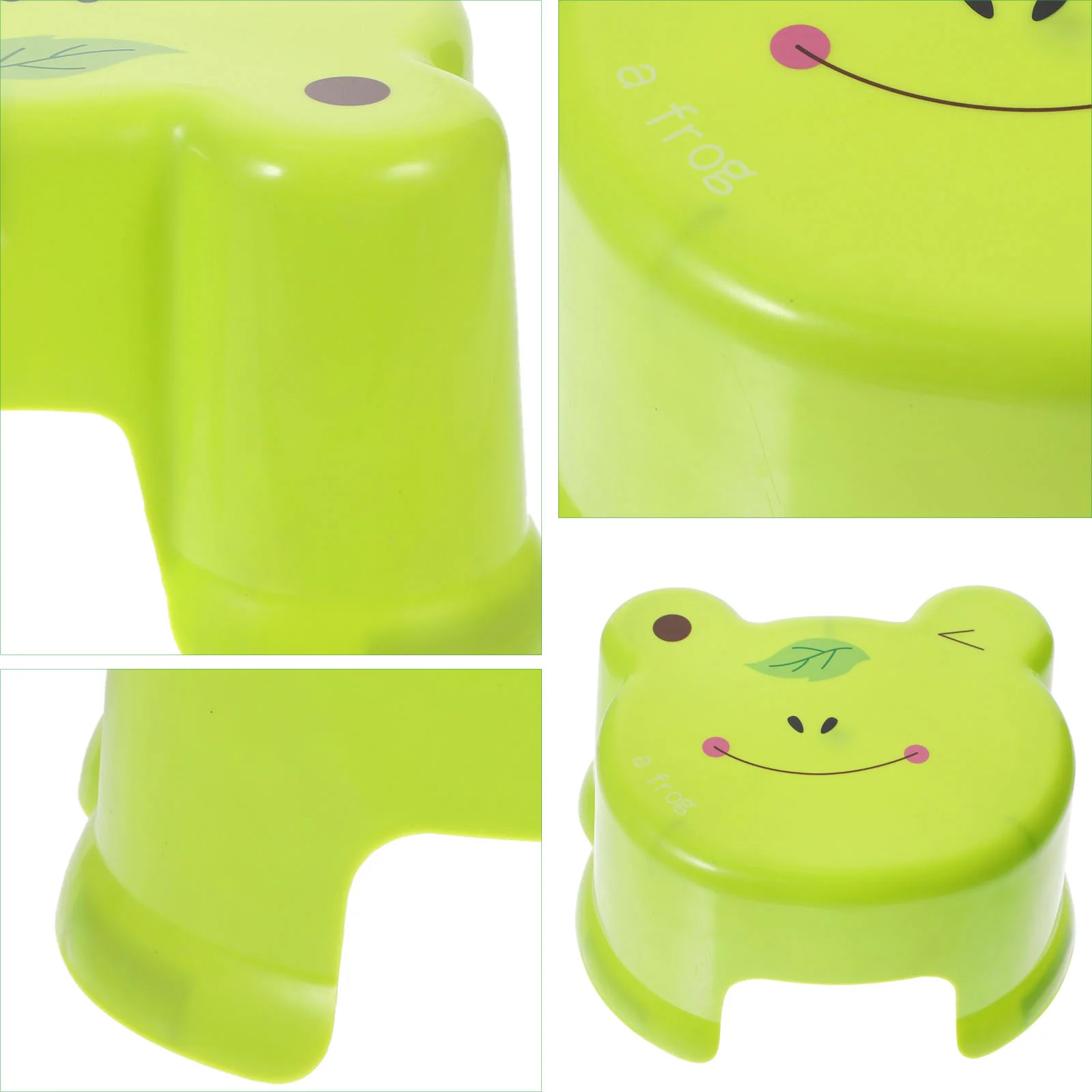 Plastic Step Stool Cartoon Pattern Small Stool for Living Room Bathroom Non Slip Lightweight Stackable Plastic Stool