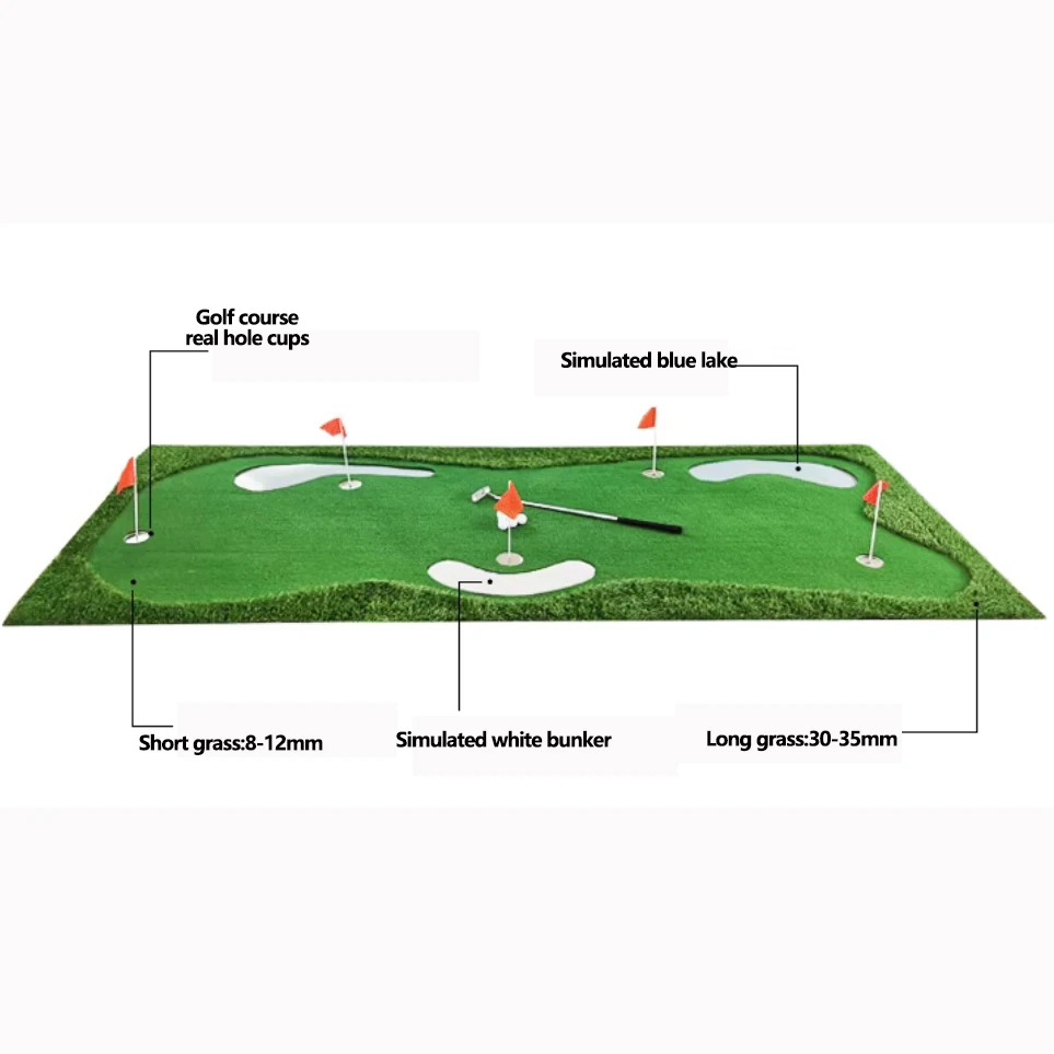 Indoor & Outdoor Golf Green Putting Practice Home Office Putting Simulation Simulation Course Practice Grass Carpet
