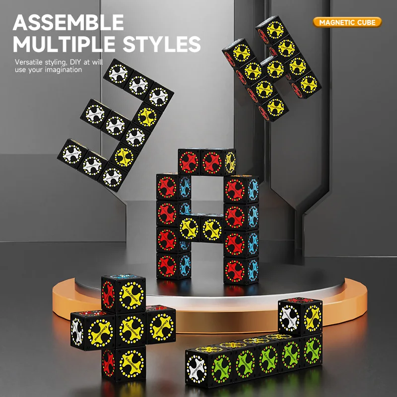 2026 Hot Magnetic Building Blocks Mine World Magnet Cube Set for Boy Girl Kid Age DIY Model Children Stem STEM Sensory Toy Gift