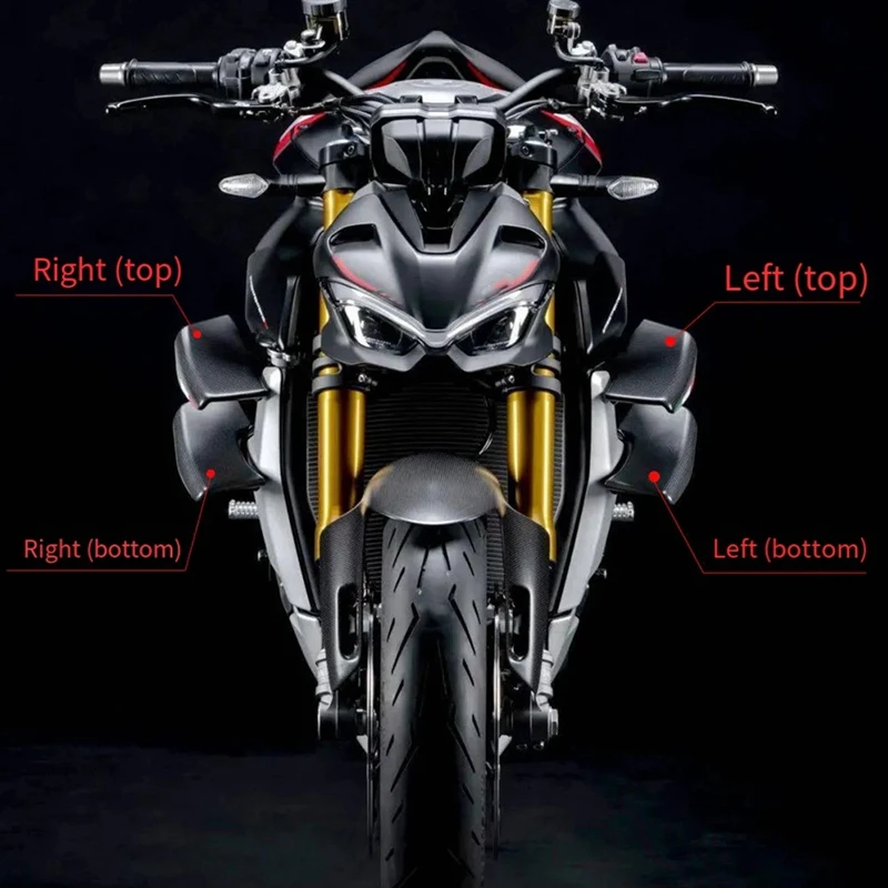 Motorcycle Aerodynamic Spoiler Fairing Cover Replacement Parts Accessories For Ducati Streetfighter V4 V4S V4R V2