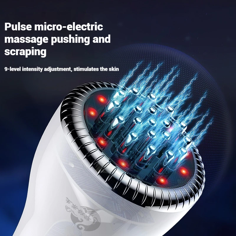 Microcurrent Meridian Scraping Infrared Body Detox Massage Health Comb Unblocking Warm Brush Shape Live Blood Shu Tendon