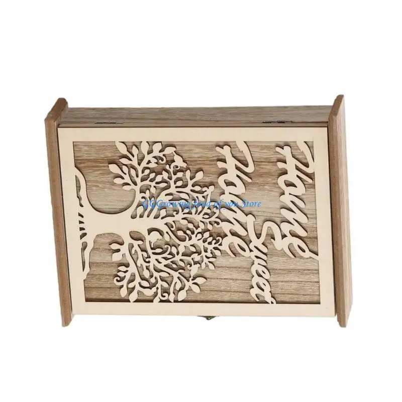 H9EB Decorative Wall Storage Box 6 Hook Lock Armatch Porta