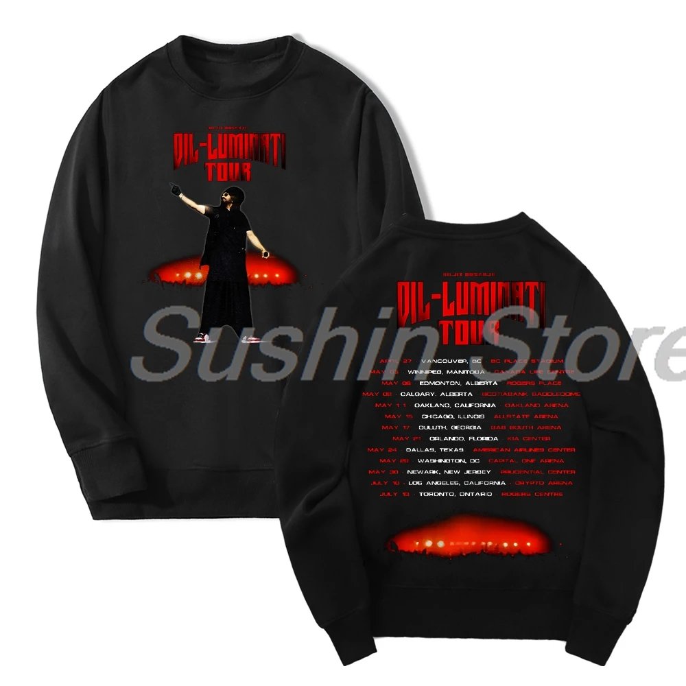 Diljit Dosanjh Mystic Sweatshirt Dil-Luminati Tour 2024 Merch Crewneck Long Sleeve Streetwear Women Men Hip Hop Clothes