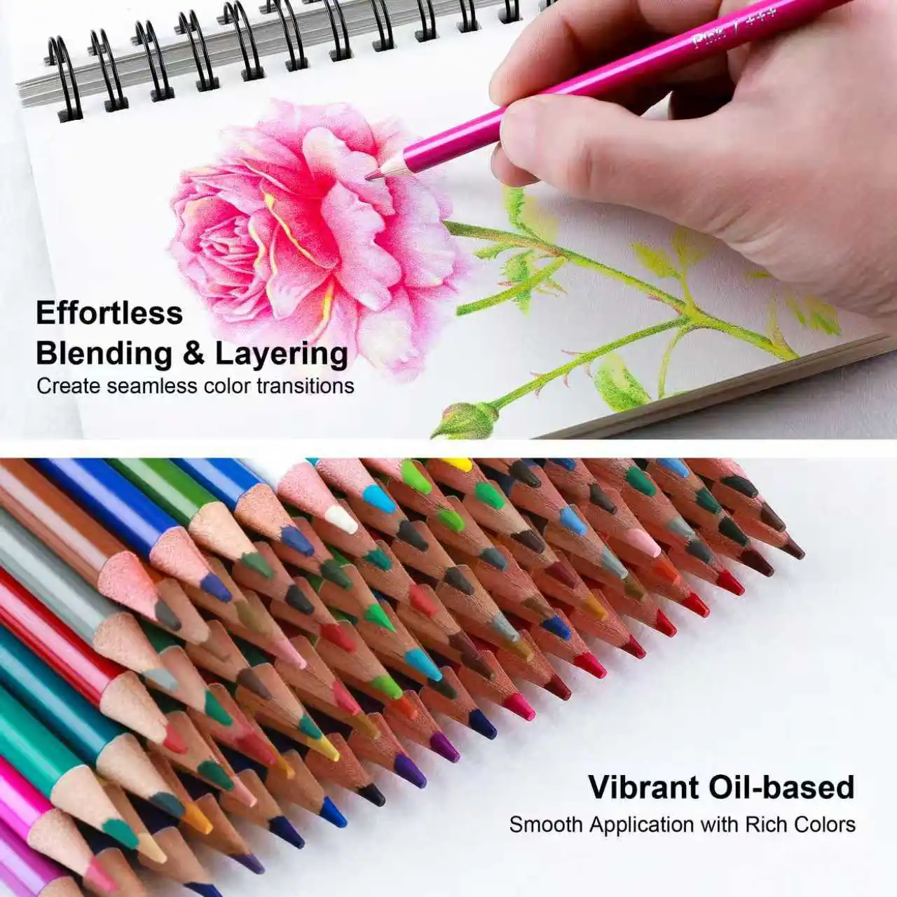Kalour 550 Colors Art Wood Pencil Set Brutfuner Colored Pencil Oily Lead Darwing Painting School Art Stationery Gift Bag Supply