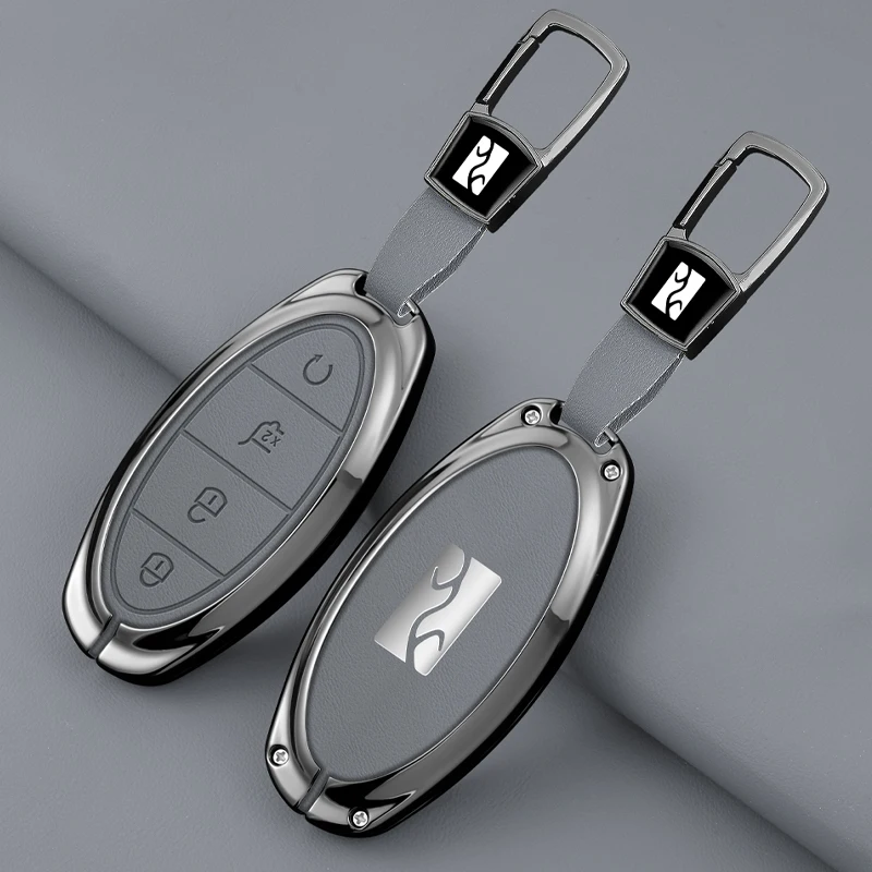 Zinc Alloy Key Case for BYD YangWang U8 U9 Remote Protection Cover Bag Shell Keychain Key Ring Holder Fob Car Accessories