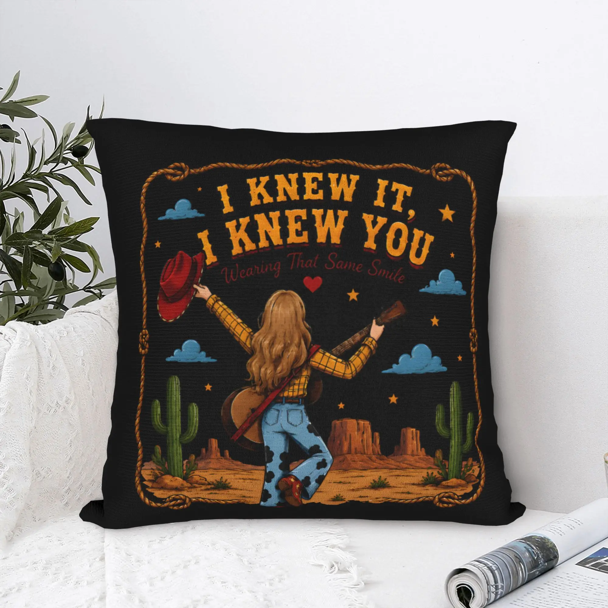 Western Cowgirl I Knew It I Knew You Pillowcase Cushion Cover Decoration TS5 Throw Pillow Case Cover Living Room Drop Shipping