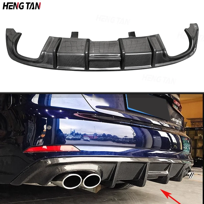 Carbon Fiber For Audi A5 2017-2020 Regular 4-Door Back lip Car Rear Bumper Lip Diffuser Spoiler Parts Upgrade Body kit