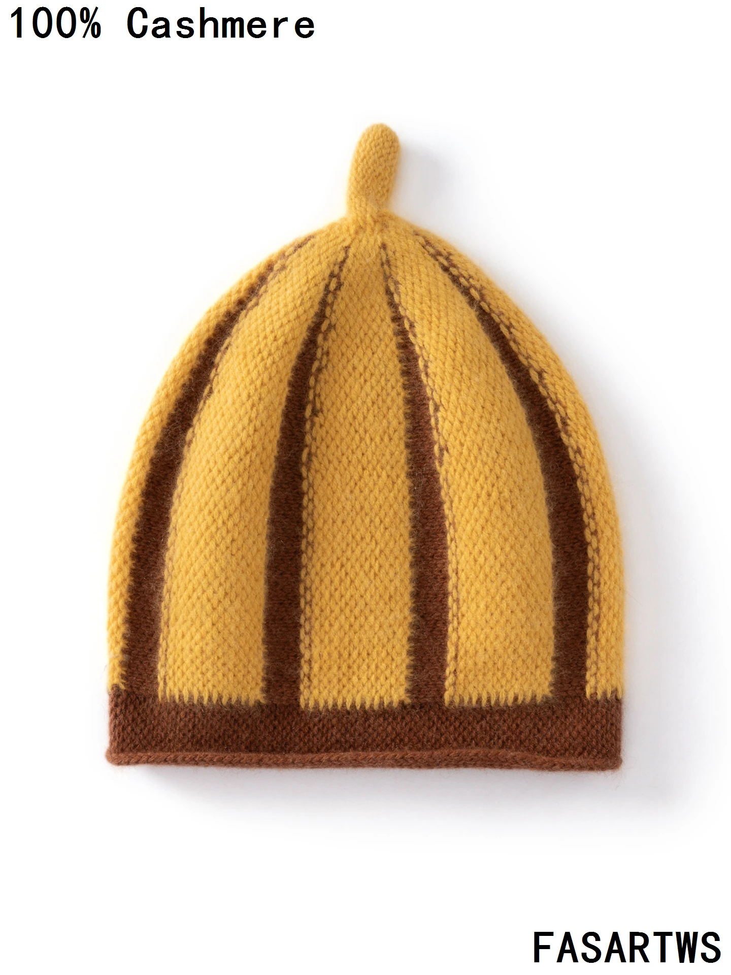 

FASARTWS High End 100% Cashmere Hat Children's Hat Color Blocked Cute Boys/Girls Knitted Hat Winter Warm Windproof Unisex Cap