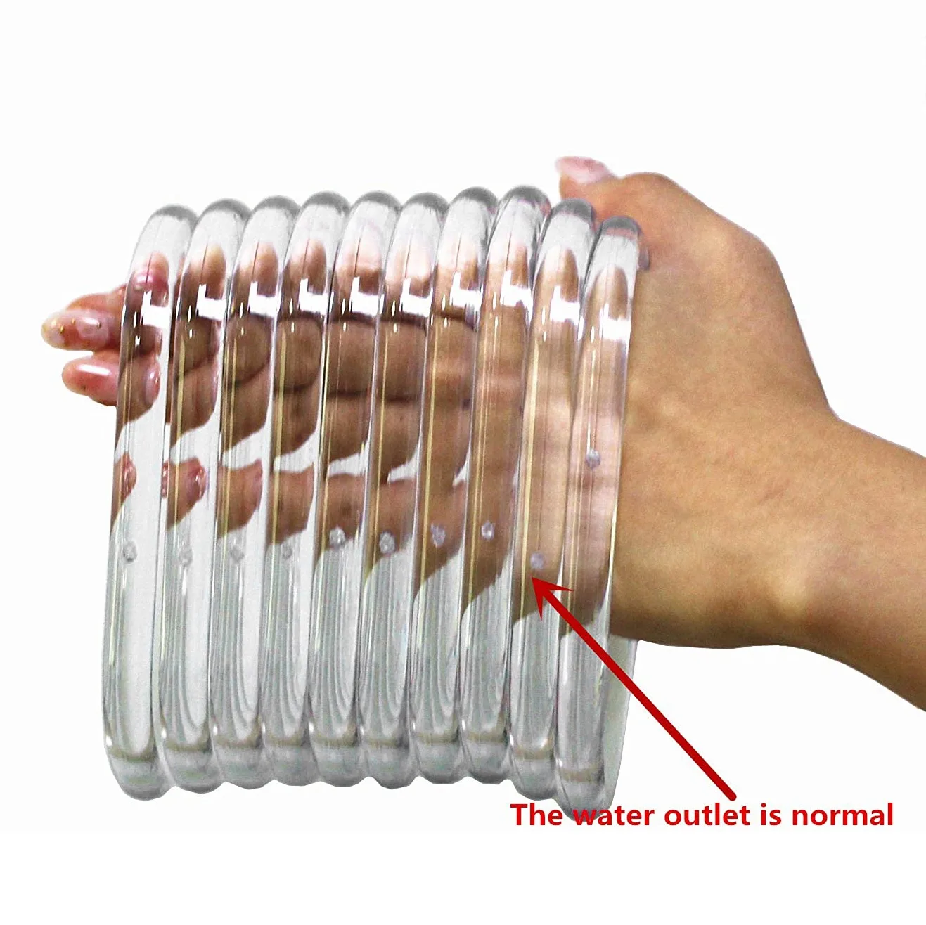 ABQR 10 Stuks Transparante Tas Handvat Vervanging D Vorm Handtas Portemonnee Handvat voor Handgemaakte Strandtas Handtassen Portemonnee Handvatten