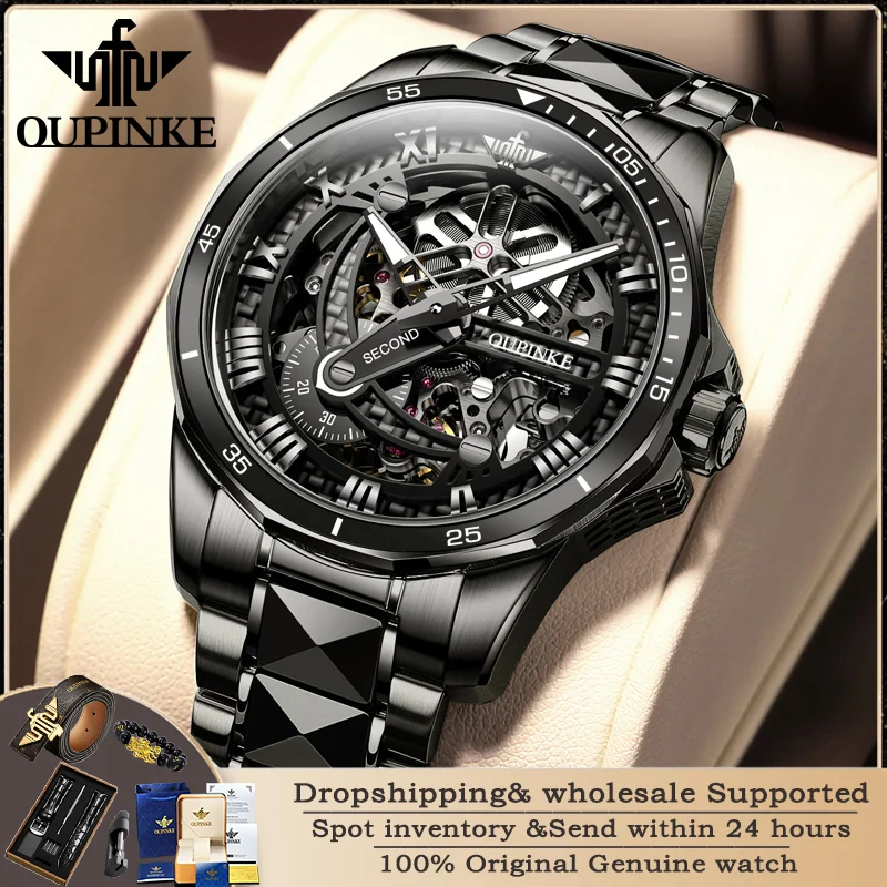 

OUPINKE 3178 Tourbillon Men's Watch Swiss Luxury Brand Men's Automatic Mechanical Watch Waterproof Sapphire Business Men's Watch