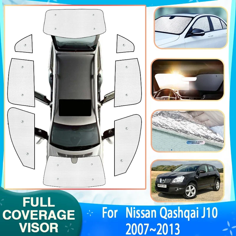 

Car Window Shading For Nissan Qashqai Accessories J10 2007~2013 Car Sun Protection Sunscreen Window Sunshades Covers Accessories