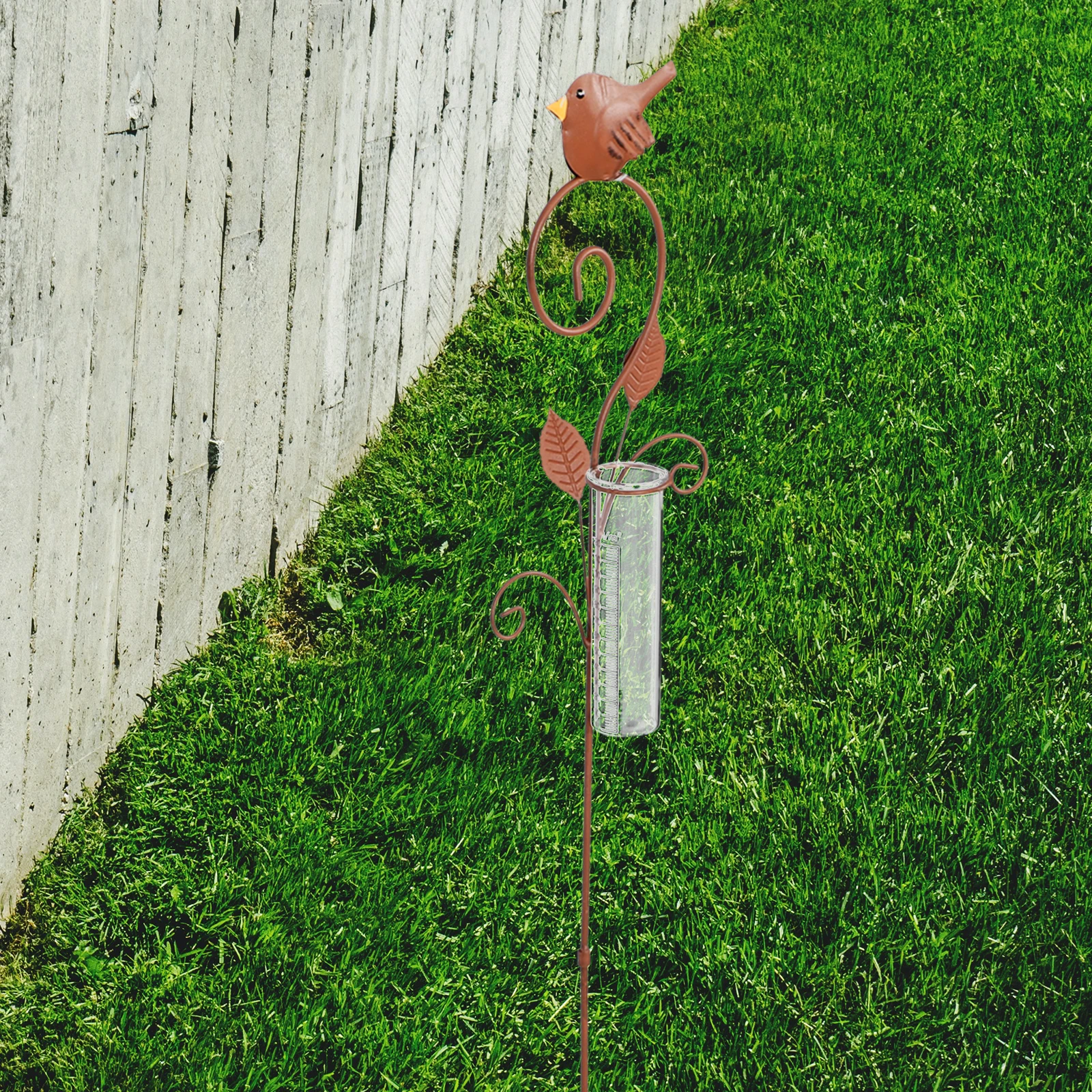

Retro Decorative Bird Rain Gauge Iron Stake for Garden Lawn Outdoor Yard Measurement Tool rainfall gauge instrument