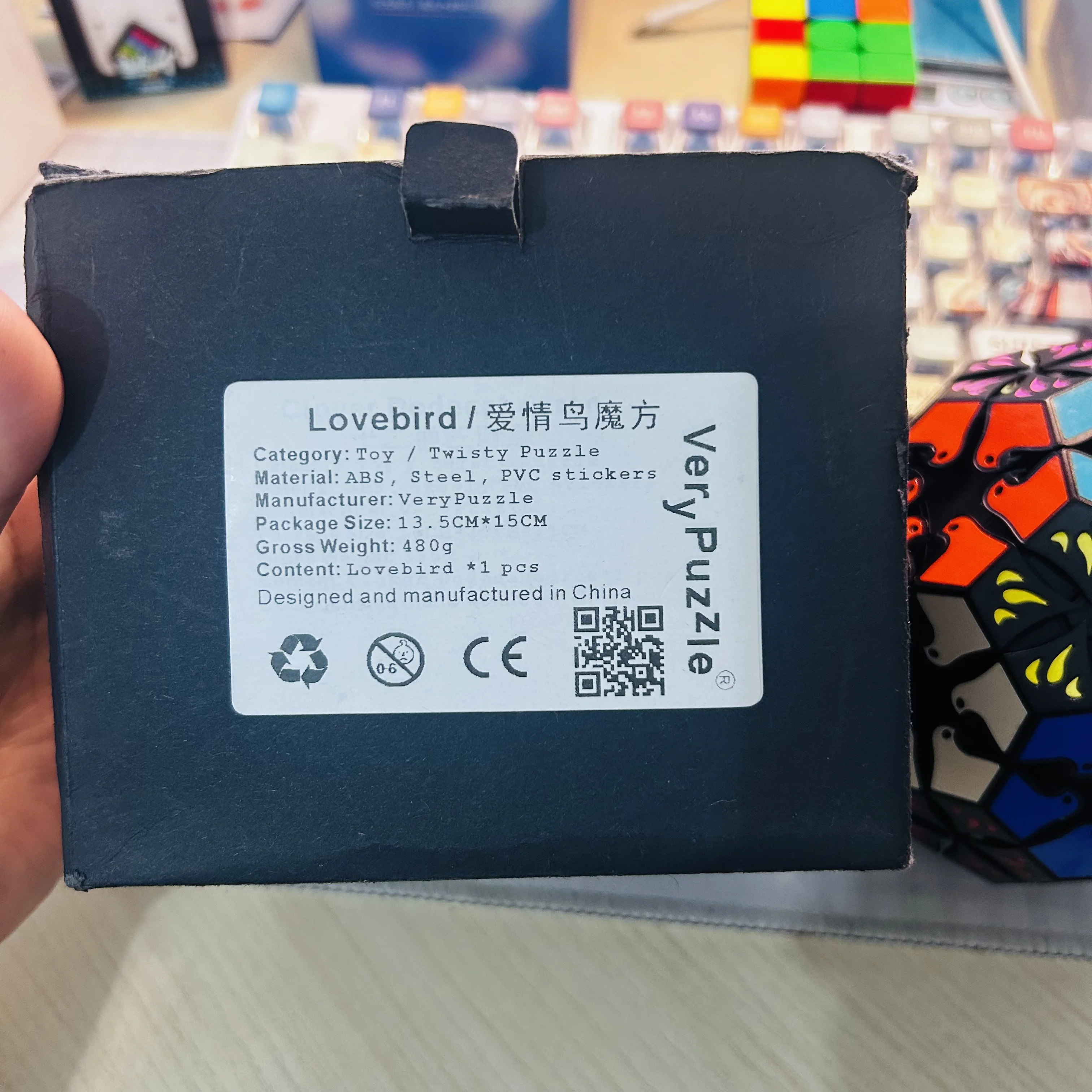 VerryPuzzle Love Bird Cube Magic Cube Puzzle Colección de cuerpo negro Juguetes