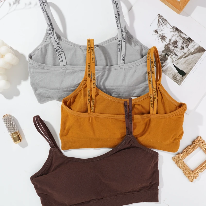Women Sexy Sports Bra Tops for Gym Top Fitness Yoga Female Pad Sportswear Letter Double Shoulder Strap Sports Bras Underwear
