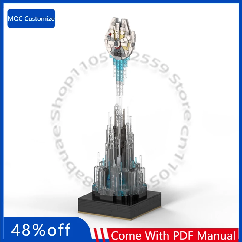 

690 деталей: Персонализированный световой модуль-конструктор «Космическая серия», Часть II, MOC. Модульные строительные блоки для самостоятельной сборки. Подарок для мальчиков.