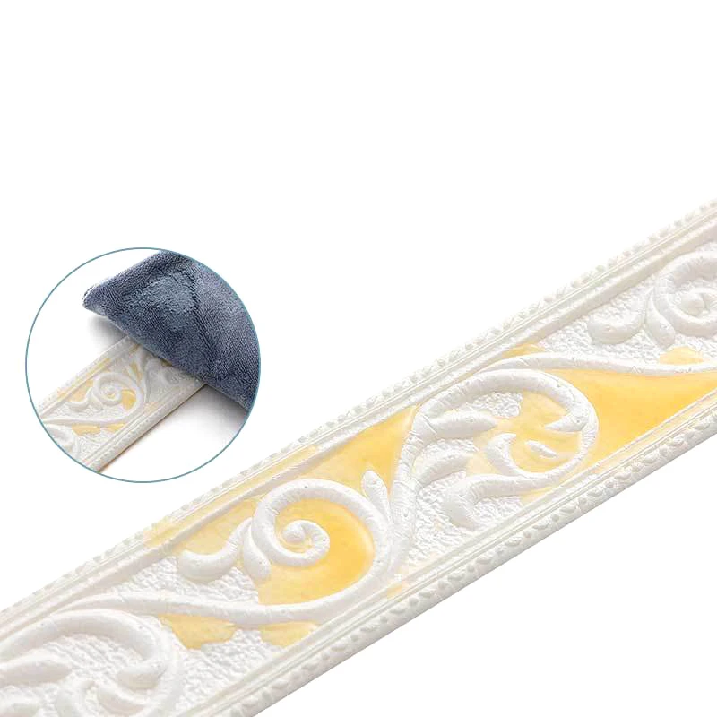 2.3m 3D Wall Trim Line Skirting Sticker Self-Adhesive Waterproof Baseboard Wallpaper Wall Stickers Home Decorations Wall Strips