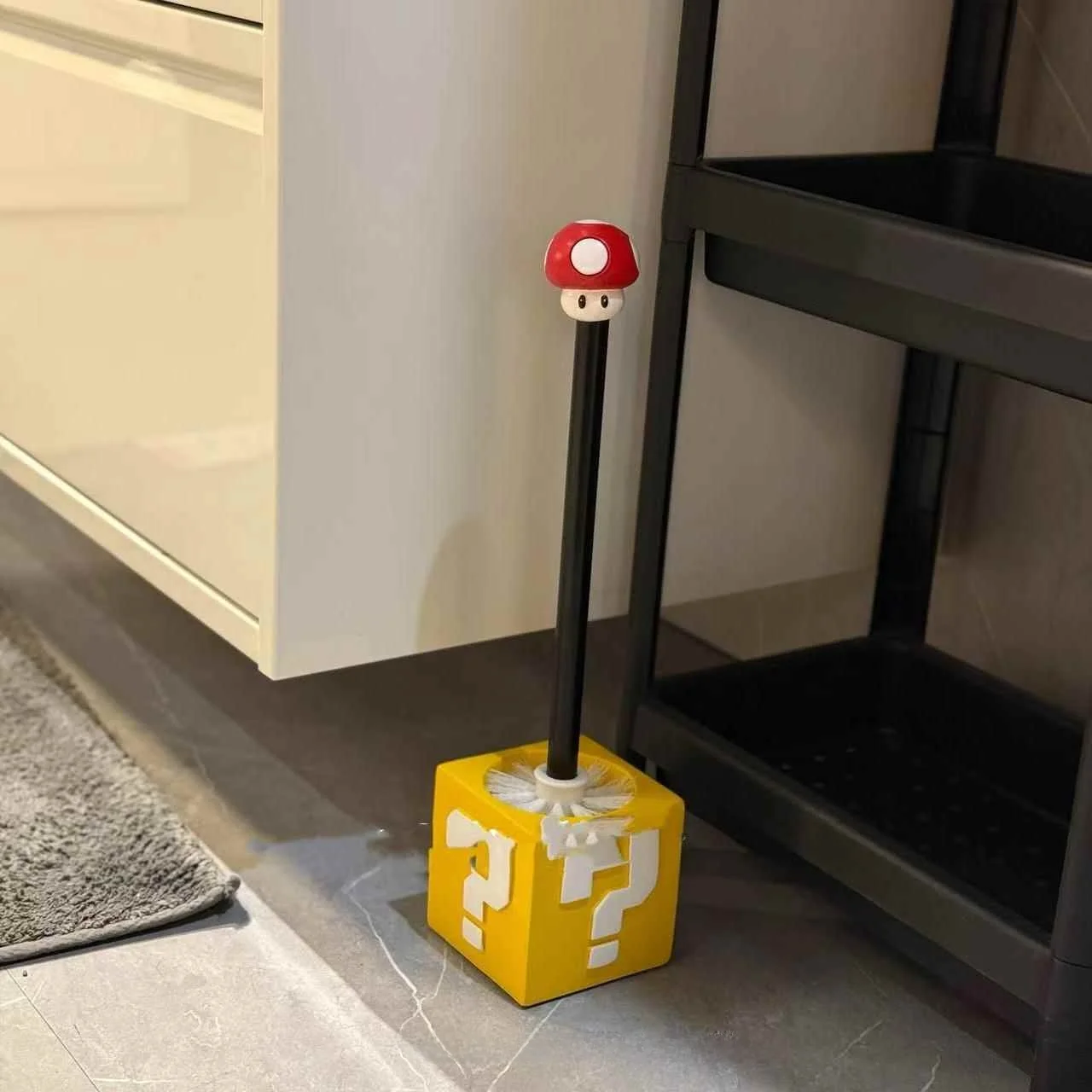 

Creative Question Mark Toilet Brush Household Makeup Room Clean Hard-to-Reach Corner Bathroom Cleaning Tool Resin Material