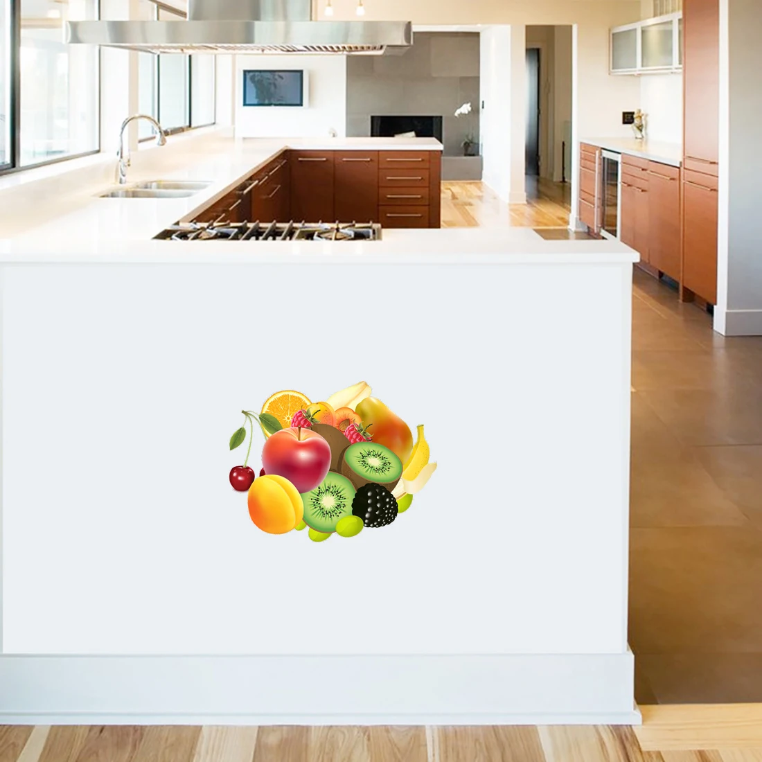 Three Ratels C050 Fresh fruit beautiful apple PVC sticker home decoration wall sticker refrigerator decal