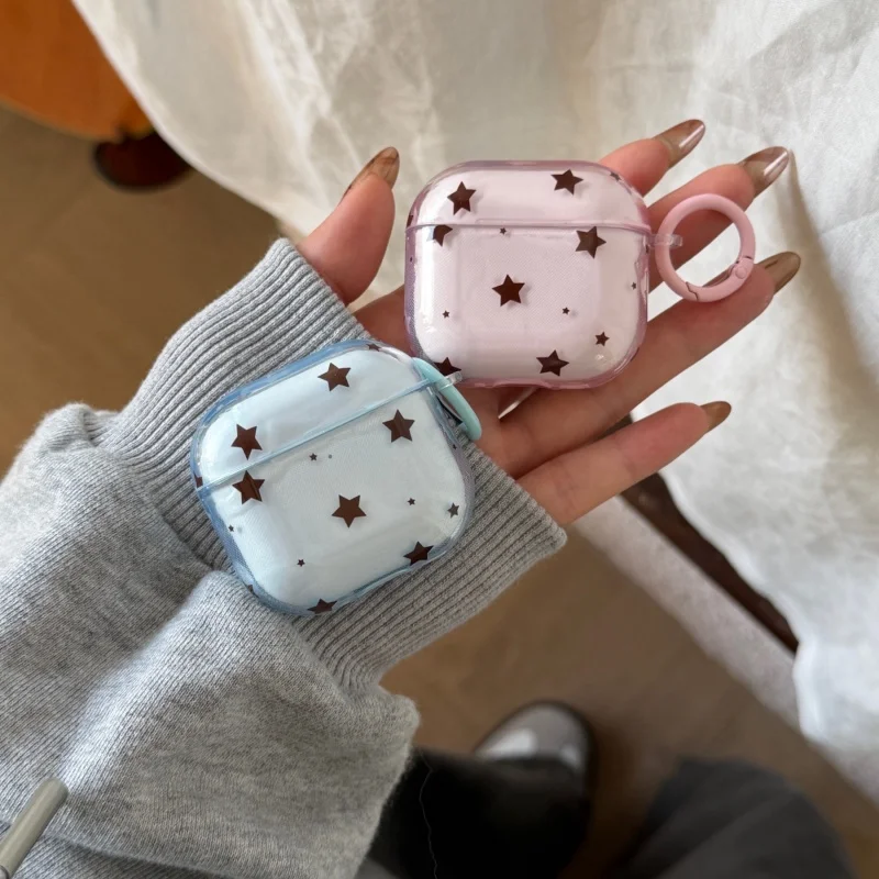 Full Screen Stars Semi-permeable Earphone Case For Airpods Series, 1, 2, 3, 4, Pro, Pro2, Pro3