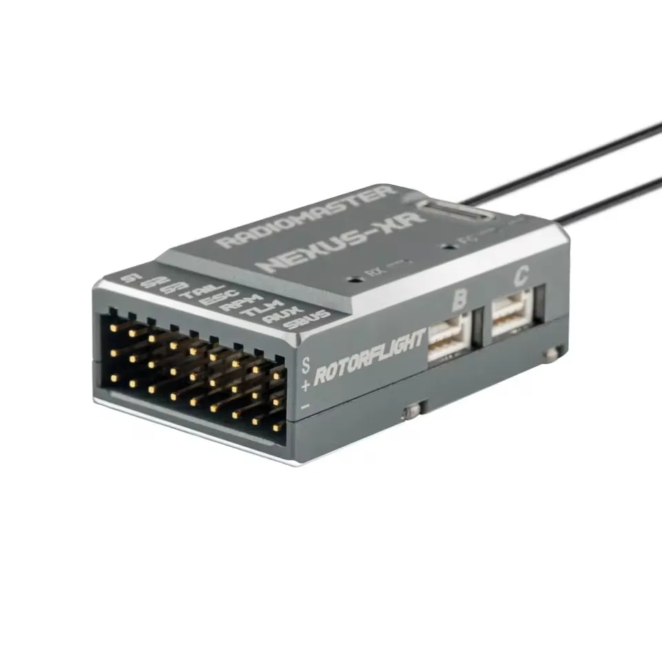 Radiomaster NEXUS-XR Helicopter Flight Controller Gyroscope ICM42688P Built-in Dual ELRS RX For FPV Fixed Wing Helicopter RC