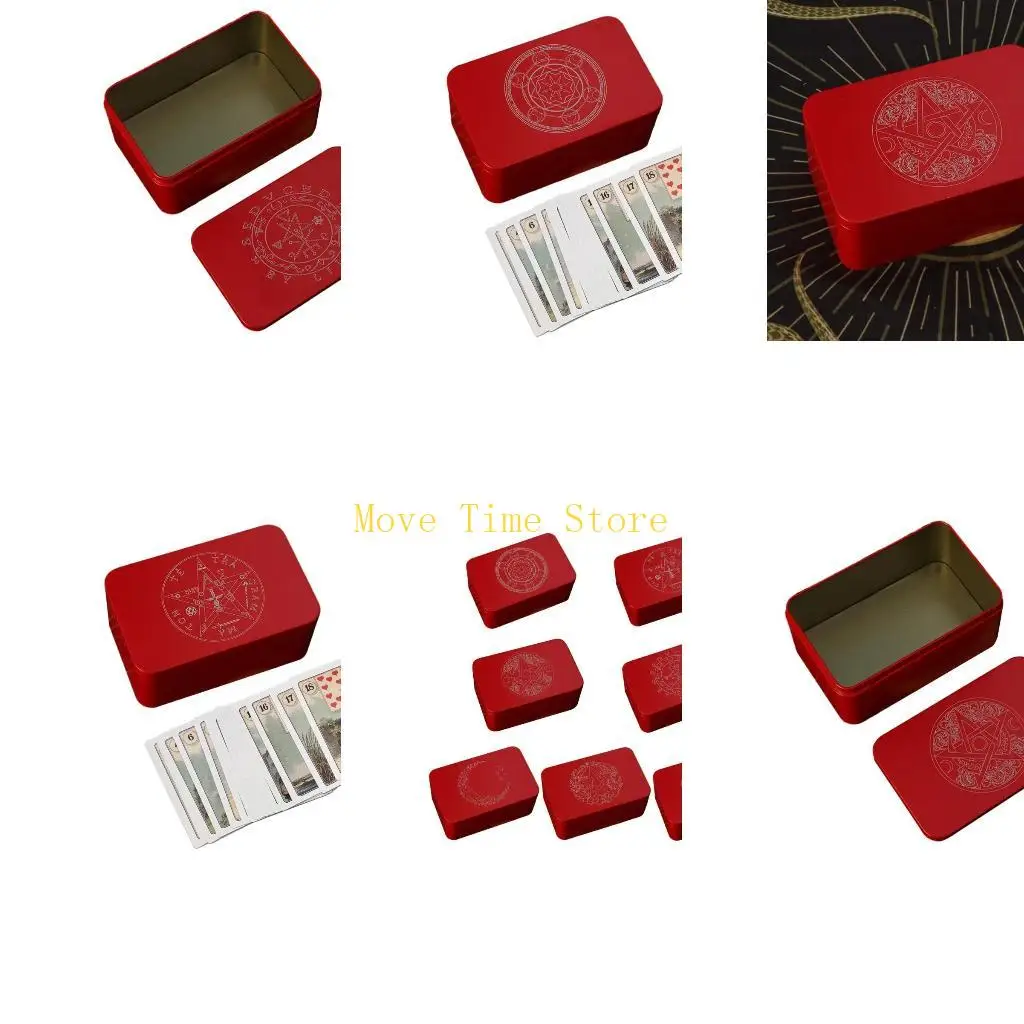 

92ME Rectangle Money Coin Holder Box Small Tarot Organizers Jewelry Storage Box