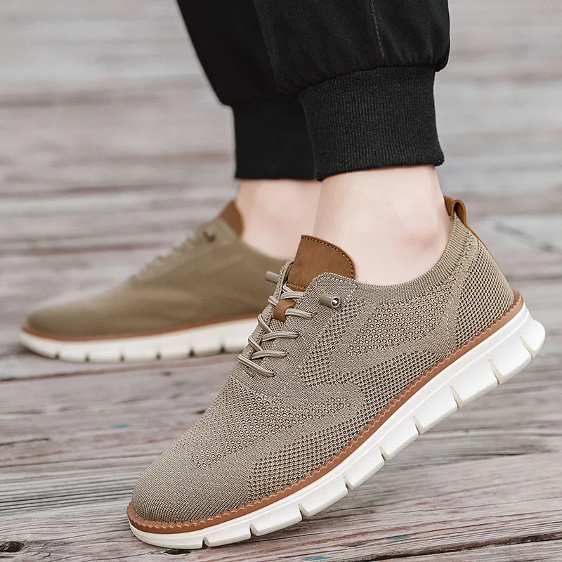 YRZL Men Casual Sports Shoes Anti Slip Wear-Resistant Breathable Cushioning Color Blocking Design Versatile Casual Sports Shoes image 4