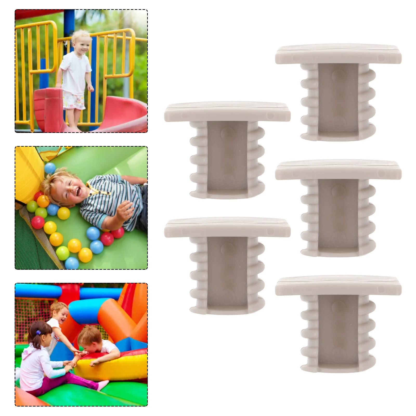 

5pcs Slide Screw Caps 1.3 Inch Grey Plastic For Playground Equipment Weather Resistant Slide Repair Replacement Parts