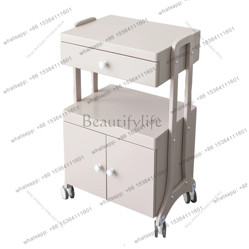 Factory Direct Sales Nordic Beauty Salon Rolling Cart Specific Barber Shop Storage Utility Salon Trolley Makeup Salon Furniture
