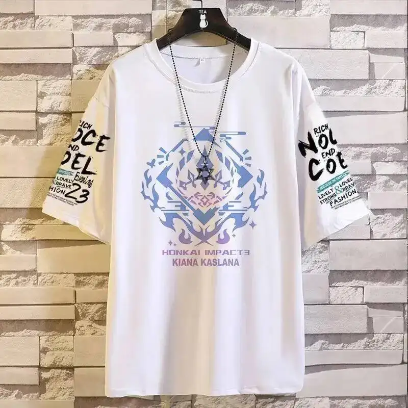 

Аниме-игра Honkai Impact 3 Cos Eden Griseo Pardofelis Yae Sakura и т. д. Летняя повседневная футболка для пригородных поездок 2025 года, одежда