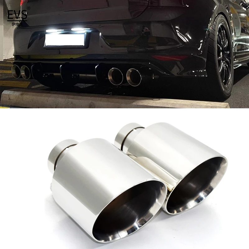 

1 Pcs Universal Exhaust Tip Stainless Steel Exhaust Muffler Tip Tailpipe Oblique Customized Size Car Exhaust Tip