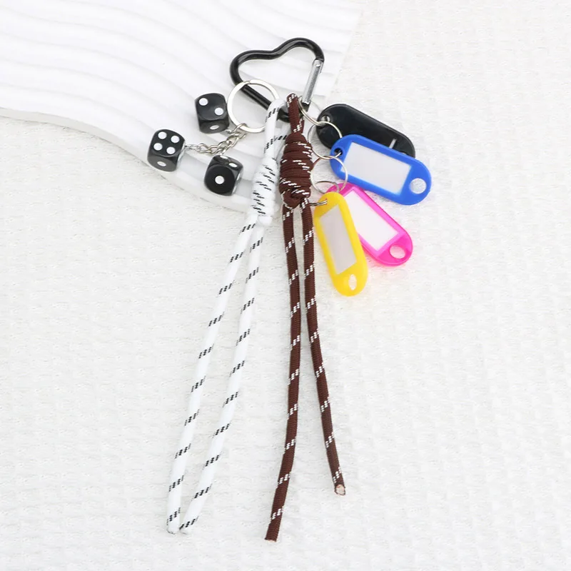 Pendant Leather Rope Metal Accessories Woven Rope Keychain Gift Box Packaging Home Decoration Mobile Phone Pendant New Winter