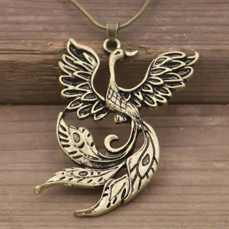 Fashion Trend Personality Female Necklace Creative Phoenix Fire Bird Pendant Auspicious Bird Fashion Jewelry Accessories