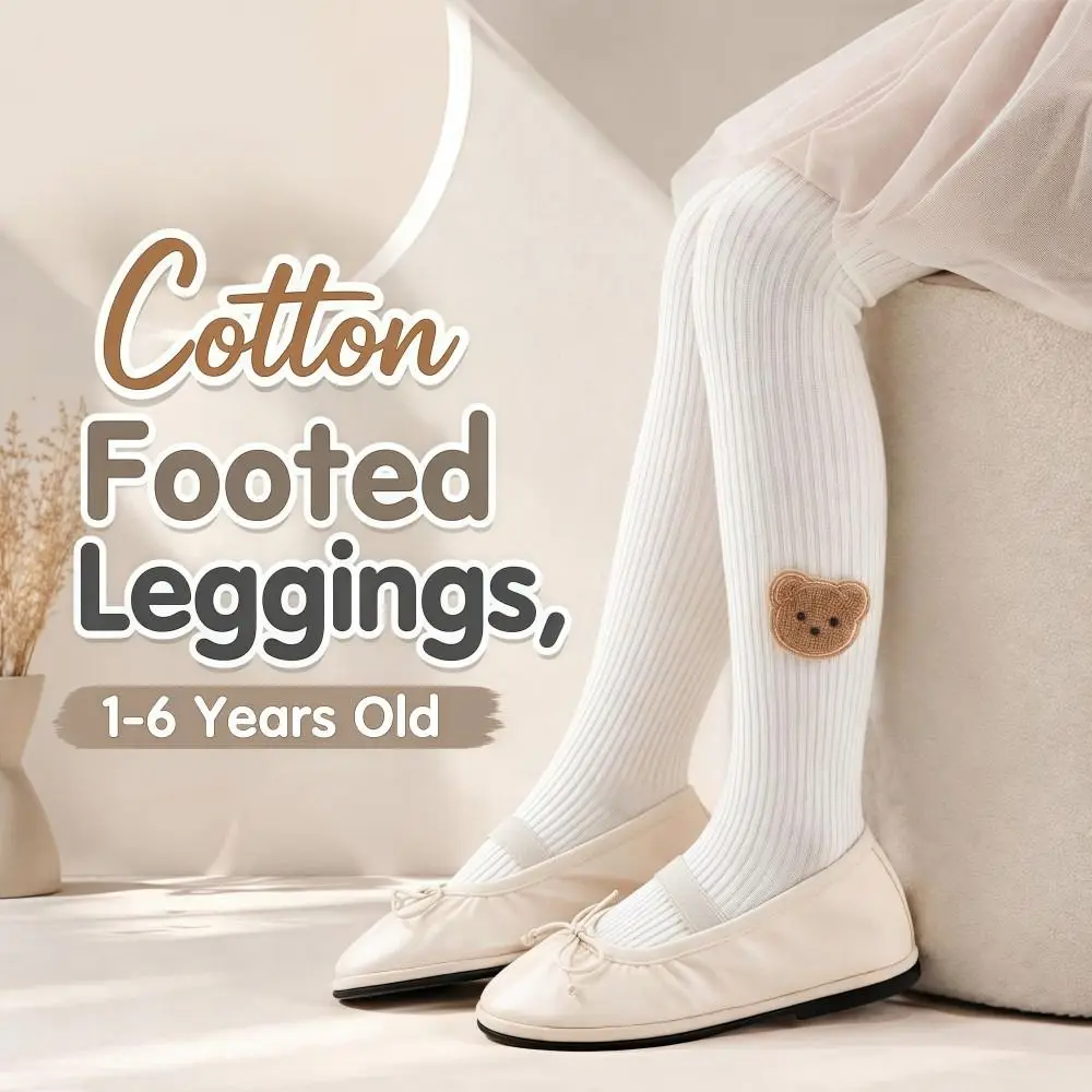 Fashion Soft Legging Tight-fitting Cotton Toddler Pantyhose Warm Lotus Edge Newborn Long Pants Socks Girls 1-6 Years Old