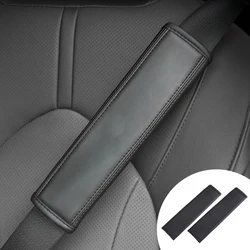 Car Seat Belt Cover PU Leather Sewing Auto Safety Belt Shoulder Pad Breathable Protection Seat Belt Padding Interior Accessories