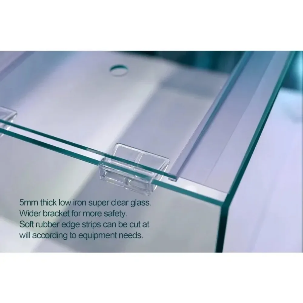 أثاث الحدائق حوض السمك فائق الوضوح بدون إطار 2 - 22 جالون زجاج حديد منخفض (21 جالون - مظلة زجاجية علوية) #4