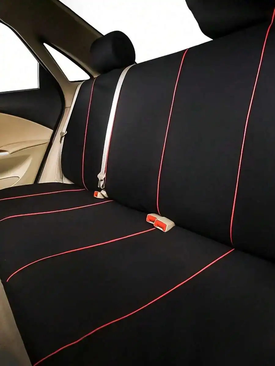 Universal Car Seat Cover Set (9pcs/4pcs/2pcs) Butterfly Pattern Polyester Front And Rear Bench Seat Protector, Fits Split