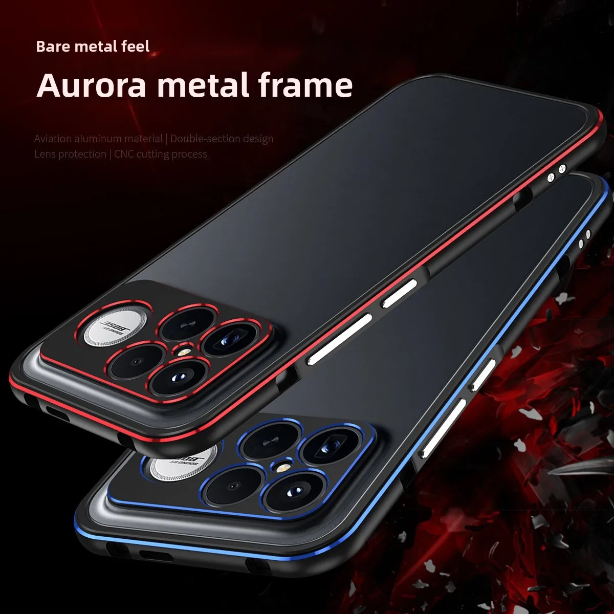 Case For POCO F9 F8 Ultra Pro Lightweight Aluminum Alloy Frame Heat Dissipation Drop Protection Cover Shockproof Bumper Funda