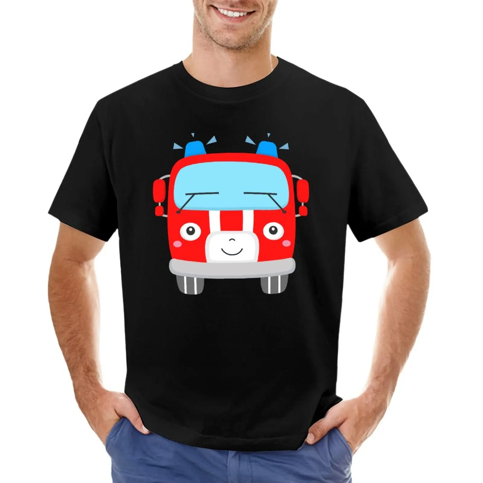 

Fire Truck for Kids Toddlers Cute Fire Engine T-Shirt new edition boys whites sweat oversized t shirts for men