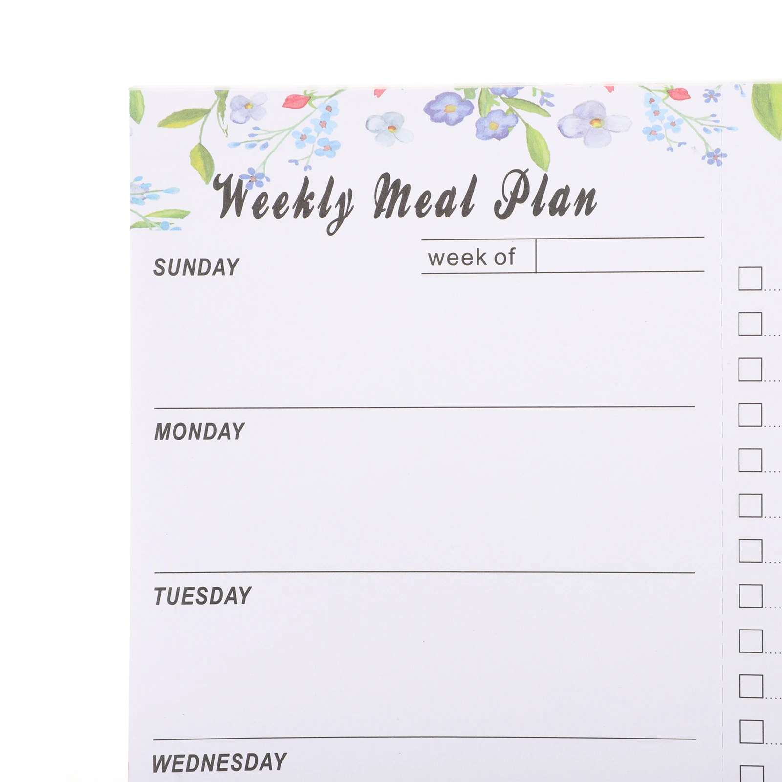 

Cross Border Weekly Meal Plan Fridge Magnet Tearable Shopping List Planner Grocery Magnetic Notepad Reusable Paper Material