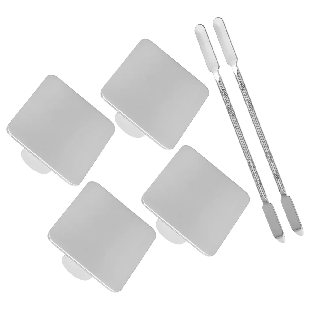 Set di palette ad anelli Strumenti per manicure Spatola per miscelazione trucco Manicure Piastra in acciaio inossidabile Fondotinta per vassoio colorato per unghie piccolo