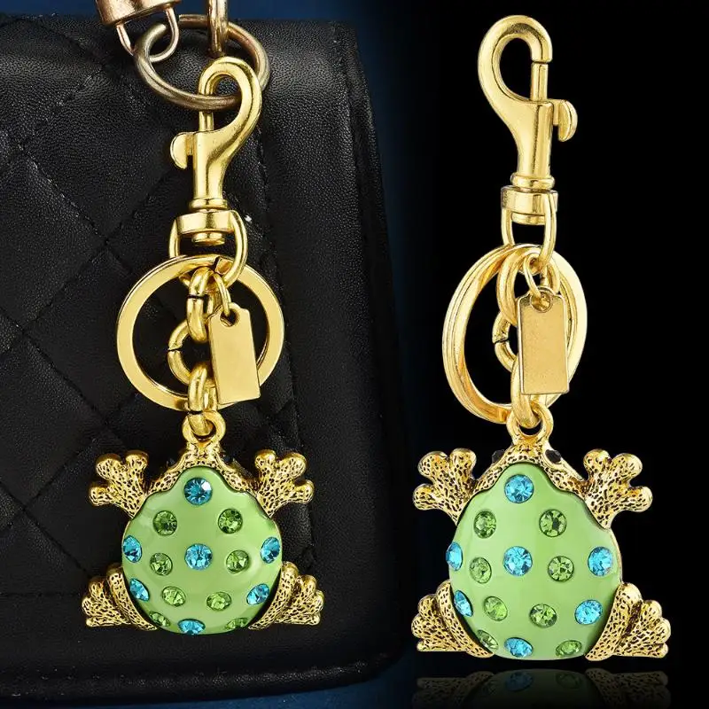 Latest Fashion Frog Keychain Bag Pendant Backpack Decoration Keyring For Women Men Car Key Chains Accessories Gifts view 2