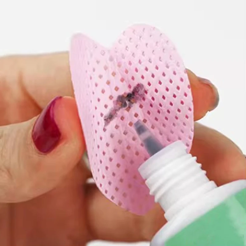 200 teile/schachtel Nagellack Entferner Baumwolle Pad Wimpern Kleber Entferner Wischen Papier Pads Kleber Flasche Mund Reinigung Pad Maniküre Liefert