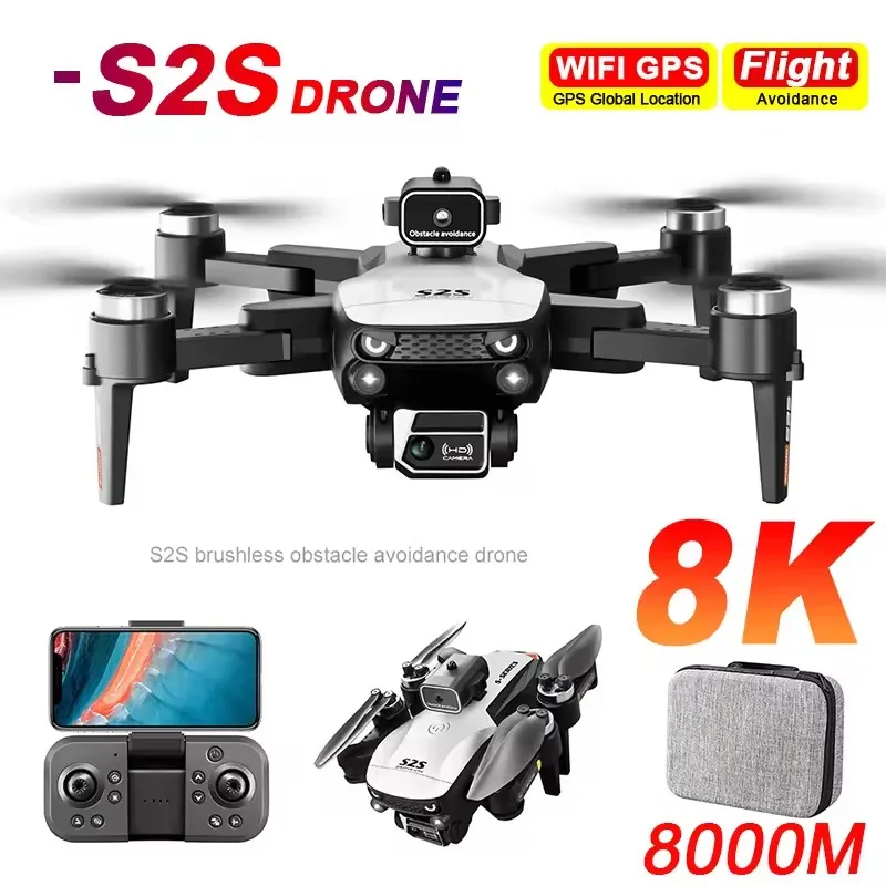 

NEW S2S Drone 8K 5G GPS Profesional HD Aerial Photography Dual-Camera Omnidirectional Obstacle Brushless Avoidance Quadrotor