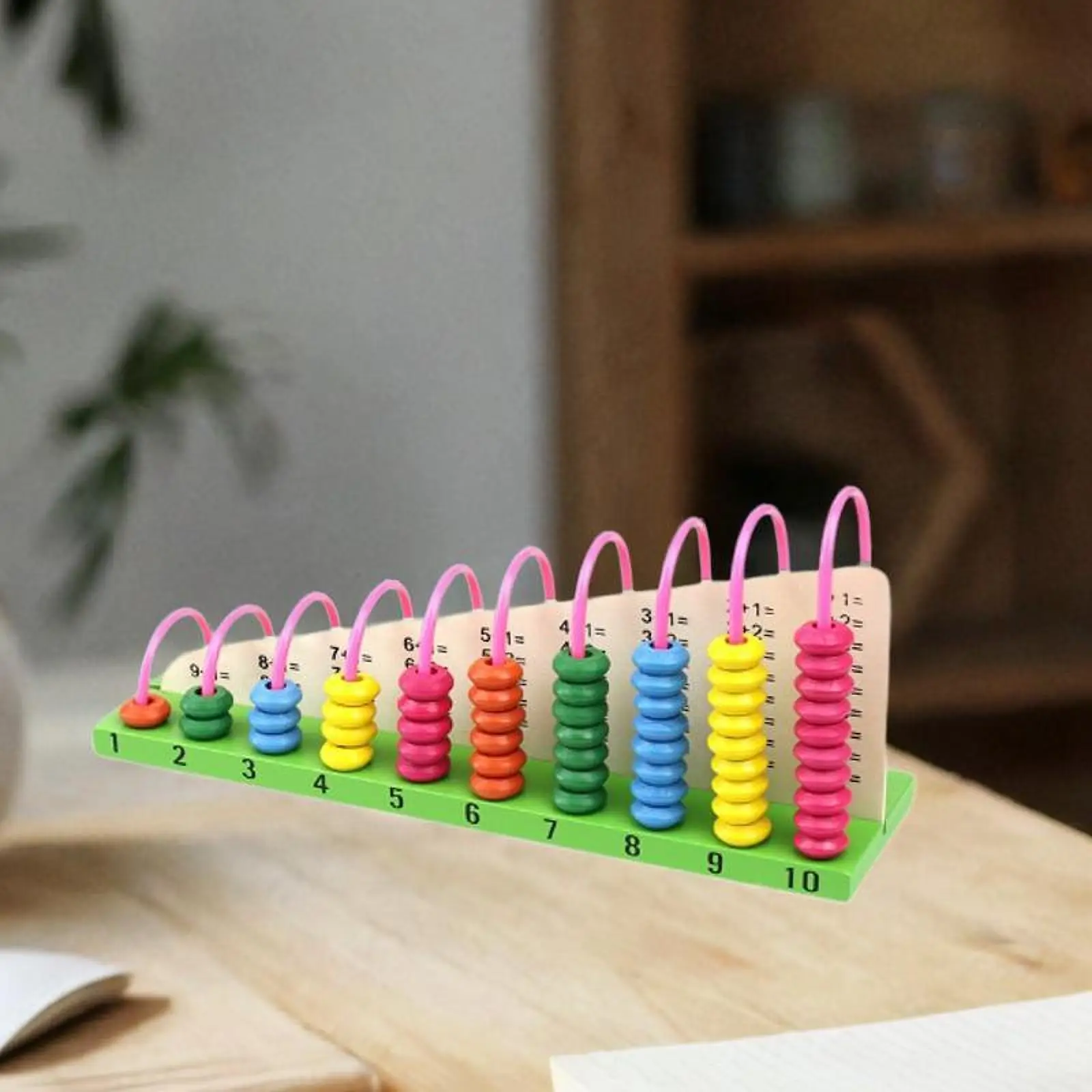 

Add Subtract Abacus with Beads Wooden Abacus Counting Toy for Children Baby