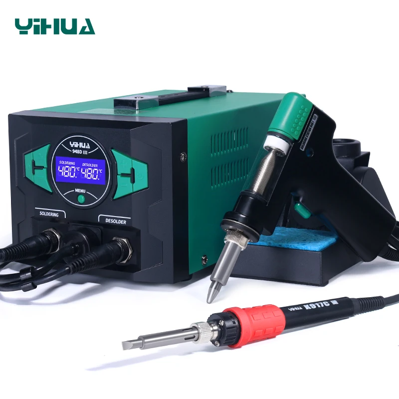 

948D-III electric soldering iron hot air gun two-in-one soldering constant temperature electric iron lead-free desoldering table