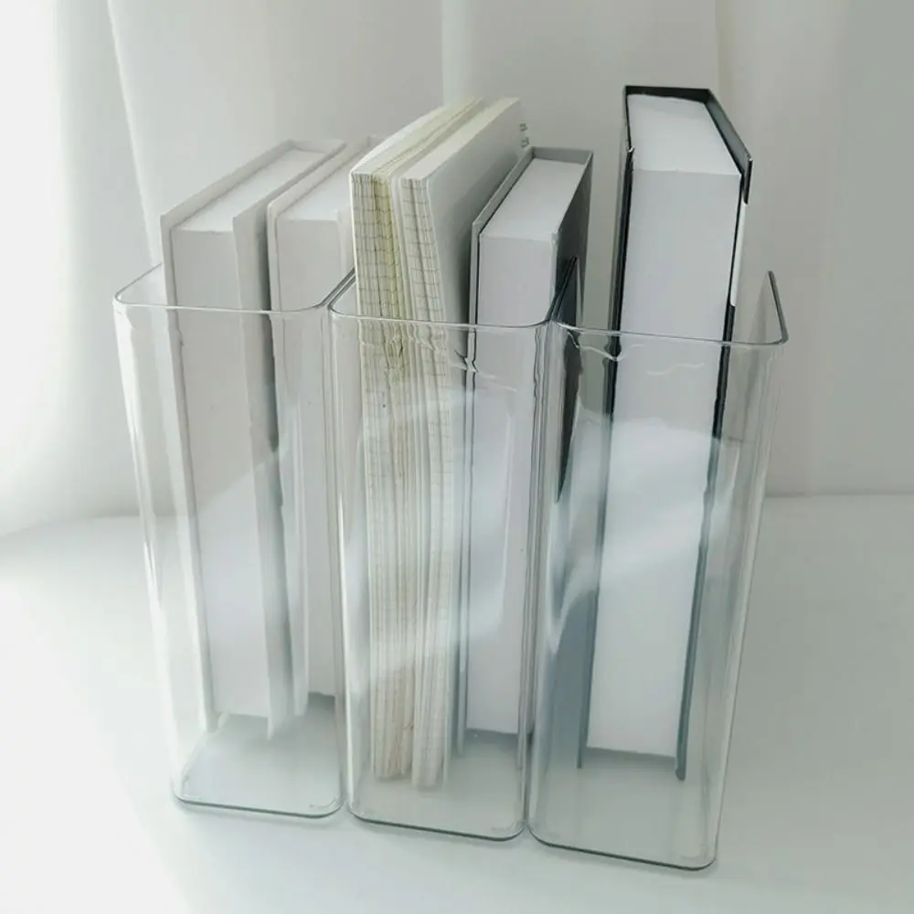 Carpeta de escritorio transparente portátil, contenedor de almacenamiento para mascotas, carpeta de archivos Vertical, ahorro de espacio, bandeja de papel multifuncional, organizador de revistas