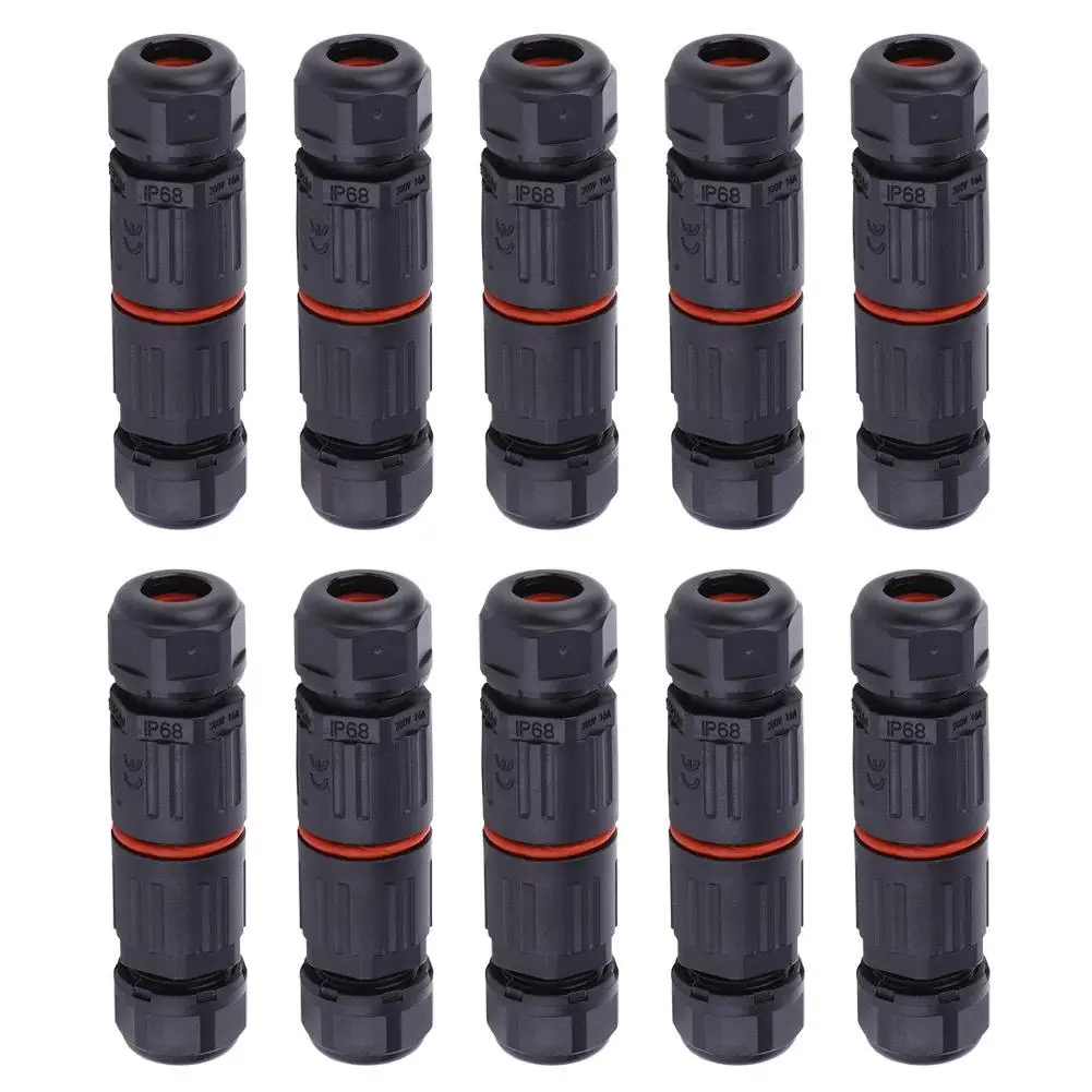 10pcs Mini Threaded Connector Outdoor Ip68 Waterproof Electrical Cable Connector Dropshipping