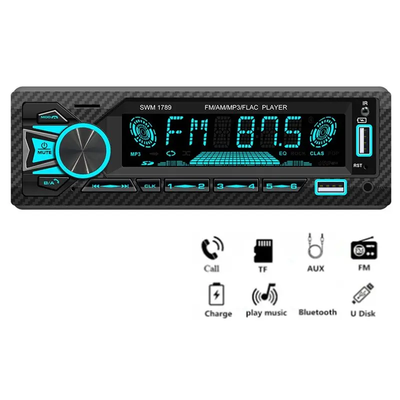 Picture 6: ABHY-1Din Car Wireless Bluetooth 12V MP3 Player Card Inserted U Disk Multimedia Radio
