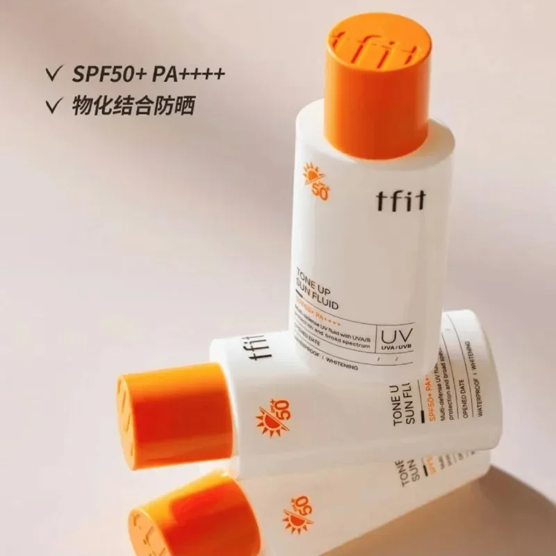 TFIT Tone Up Whitening Face Primer Cream 50ml Isolation Cream Sunscreen Spf50 Moisturizing Brightening Korea Makeup Rare Beauty